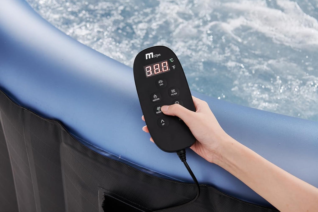 Round Inflatable Bubble Massage Spa, 4 to 6 Person Outdoor Hot Tub, Bergen