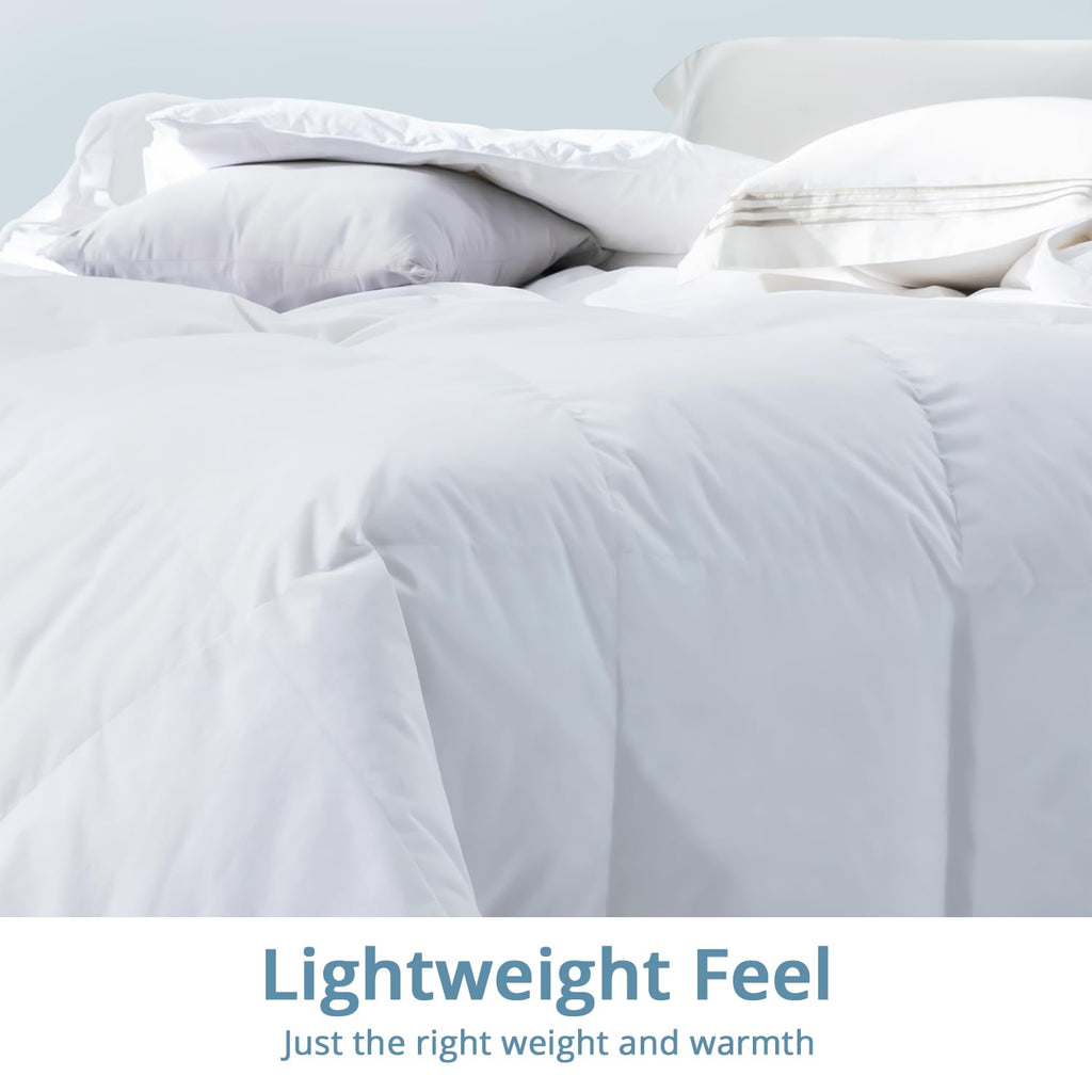 Ultra-Soft Lightweight Down Comforter, Duvet Insert, White