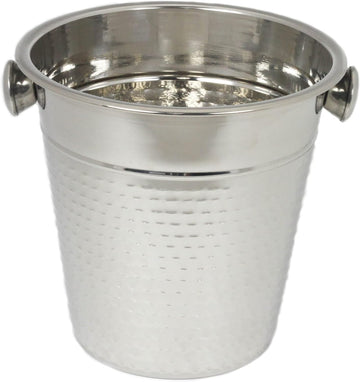 Hammered Champagne Bucket. 4 Quart. Stainless Steel