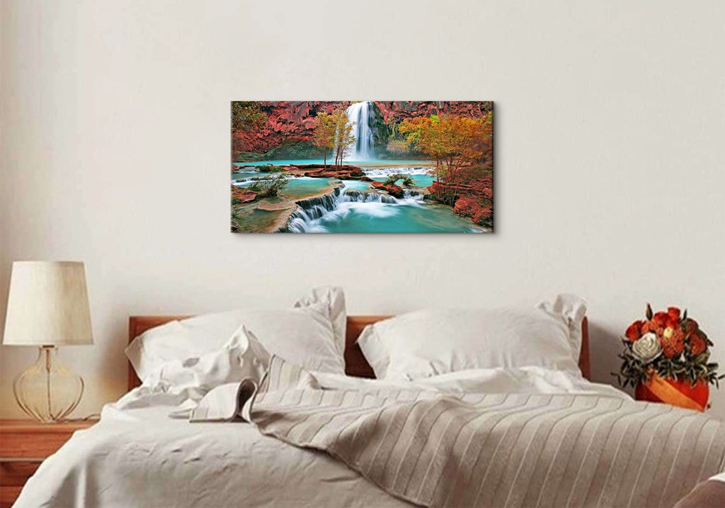 Tropical Forest Wall Art Nature Mountain Pictures Wall Decor Bedroom Waterfall Landscape Canvas Prints Posters Tree