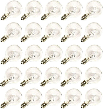 G40 Replacement Bulbs,Globe Clear Screw Base Replacement Outdoor Light Bulbs,UL Listed