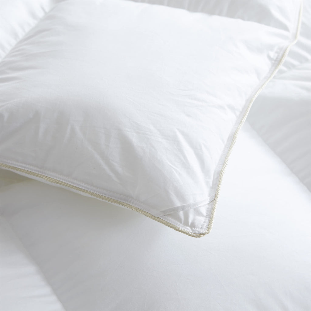 Luxurious White Solid Medium Weight, Queen Size Goose Feathers Down Comforter for All-Season Weather Duvet Insert