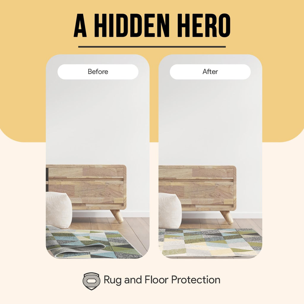 Non Slip Area Rug Gripper 4x6 Feet, Rug Gripper for Hardwood Floors, Laminate, Vinyl, Stone & Tile, Anti Slip Area - Set of 24