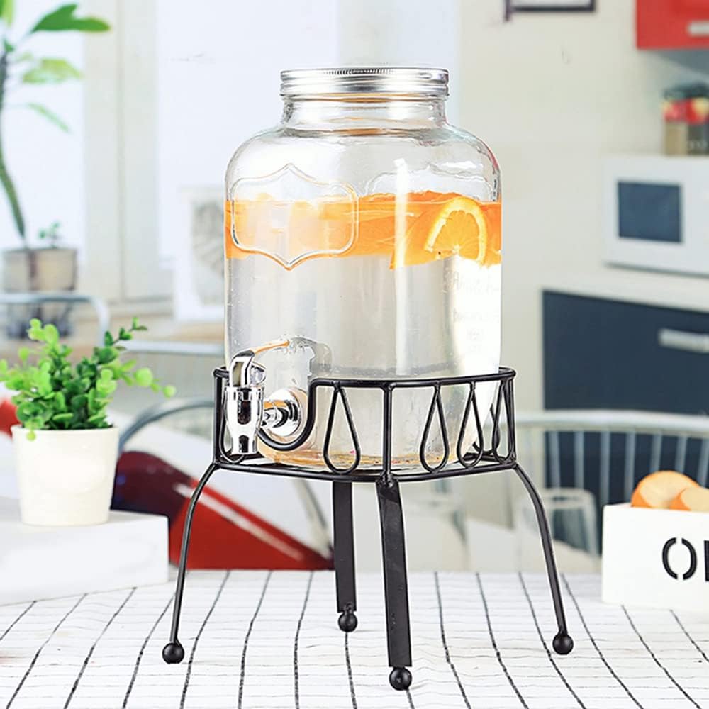Metal Iron Drink Dispenser Stand Basket Tea Bucket Holder Stand for Pub Bar Cafe Tea Wine Beer Used S