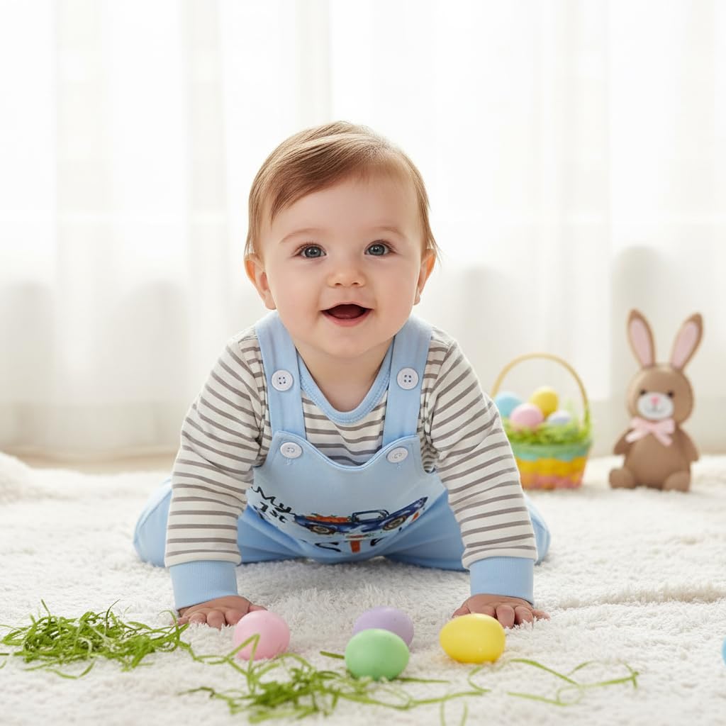 Newborn Baby Boy My 1st Easter Outfit 3pcs Easter Day Clothe Set Infant Boy Easter Day outfits