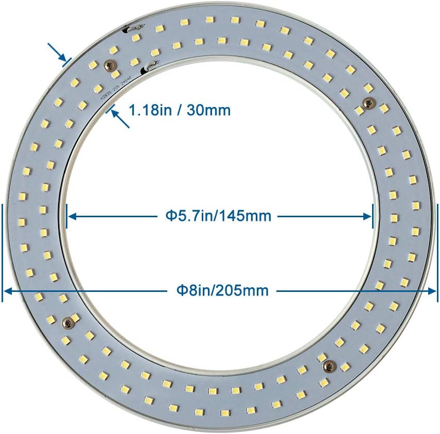 T9 LED Circline Light Bulb, 8 Inch 1600LM LED Circular Light, 13W Clear Cover 6000K Daylight Replacement for FC8T9/CW