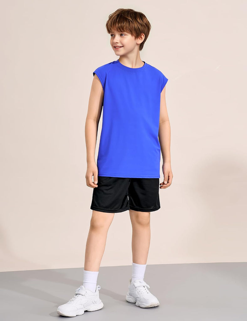 3 Pack Boys Tank Tops Athletic Quick Dry Sleeveless Shirts for Kids
