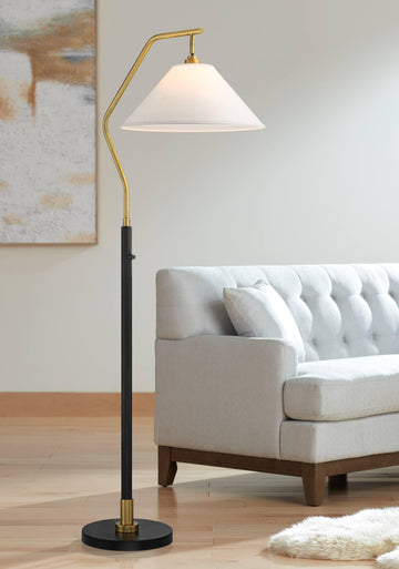 Inspired Arco Style Rook 66" Tall Chairside Arc Floor Lamp with Dimmer