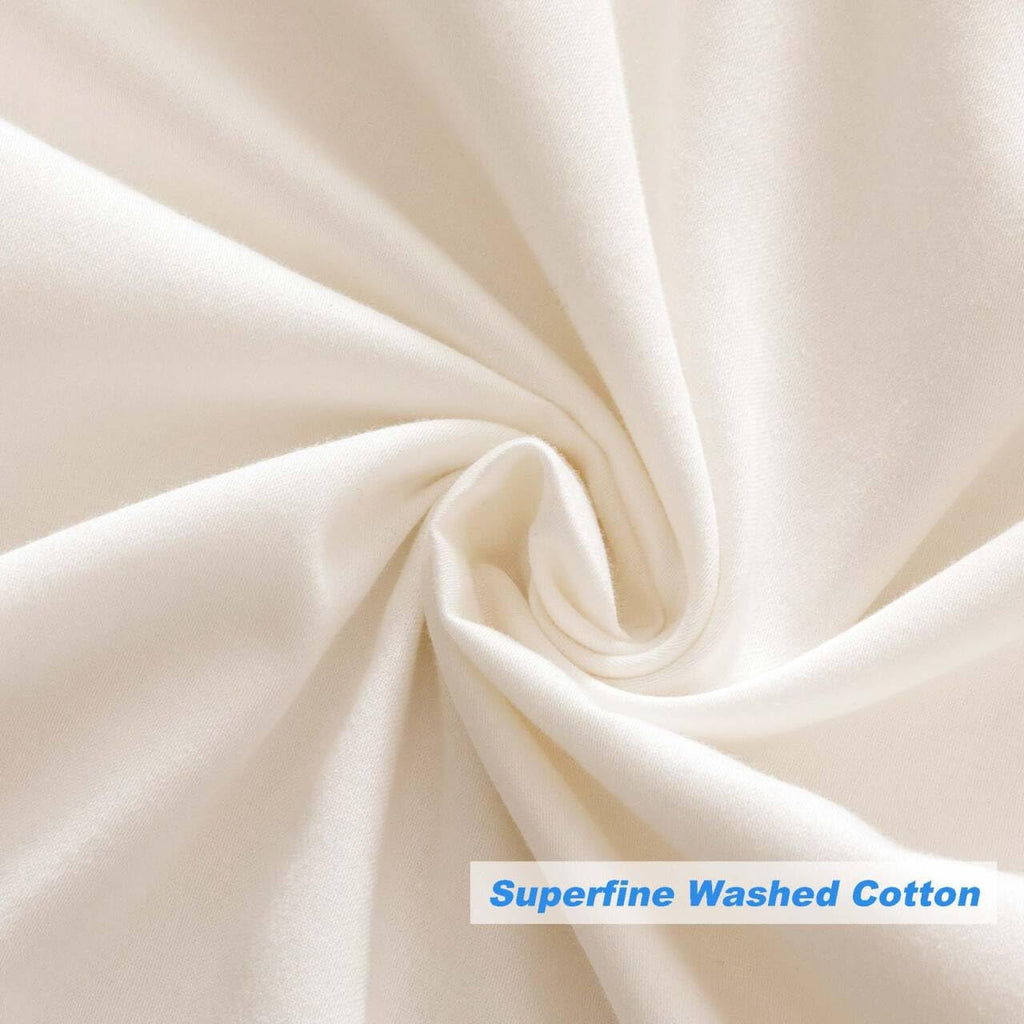 Egyptian Cotton Duvet Cover Set Twin/Twin XL, Ultra Soft and Breathable Comforter Cover with Zipper Closure, High