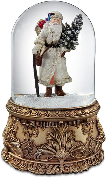 San Francisco Music Box Santa Musical Domed Water Globe