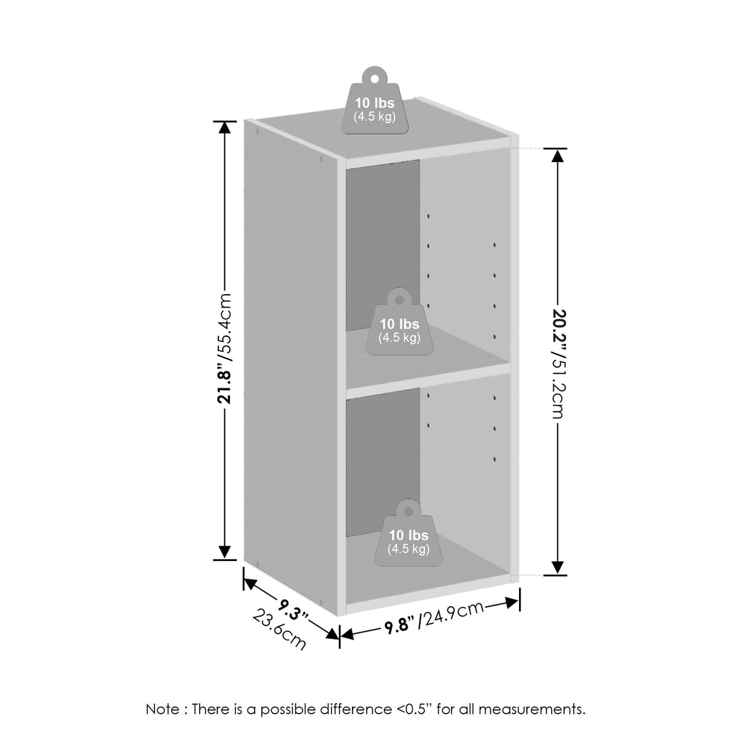 Reed 2-Tier Closet Organizers and Storage, Closet Organizer, Open Shelf Closet Storage, for Wardrobe, Bedroom, Living