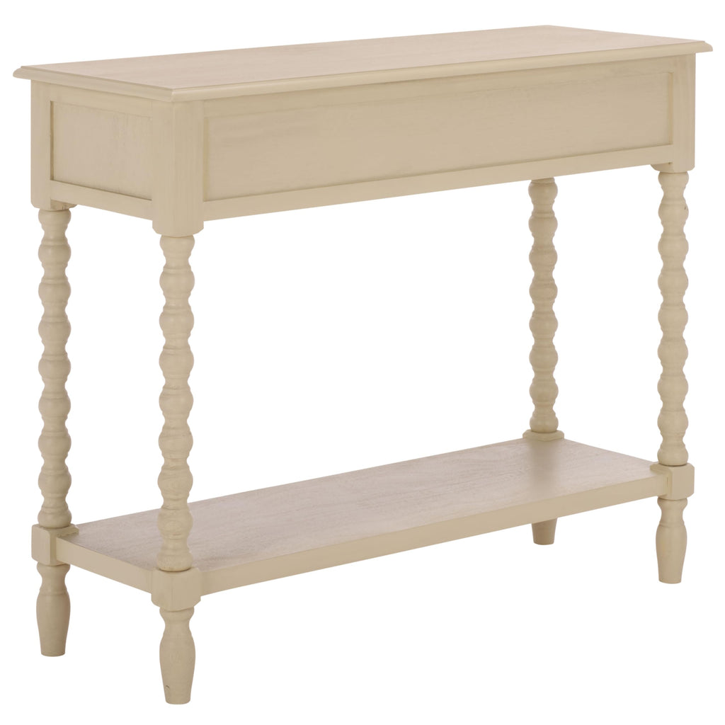 Athena 2-Drawer Console Table - Sand - Solid Wood - Farmhouse Classic Design - Ideal, 35.5" W x 13" D x
