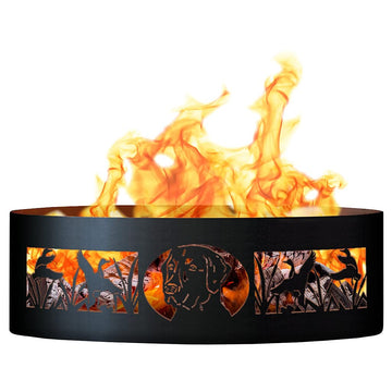 Mans Best Friend Unpainted 12 in. Tall 30 in. Diameter Outdoor Fire Ring - 30 x 30 x 12 in. - Rustic Black
