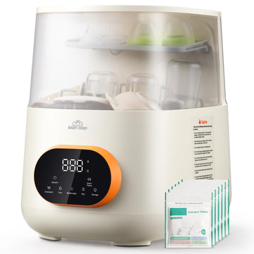Baby Bottle Washer Steam Dryer: All in One Cleaning Machine for Bottles Pump Parts & Baby Essentials Replaces Hand