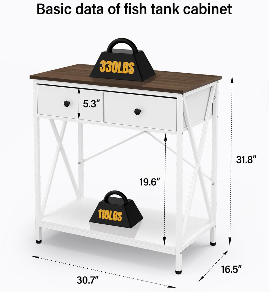 Fish Tank Stand with Drawer, 20-29 Gallon Aquarium Stand Easy Assemble
