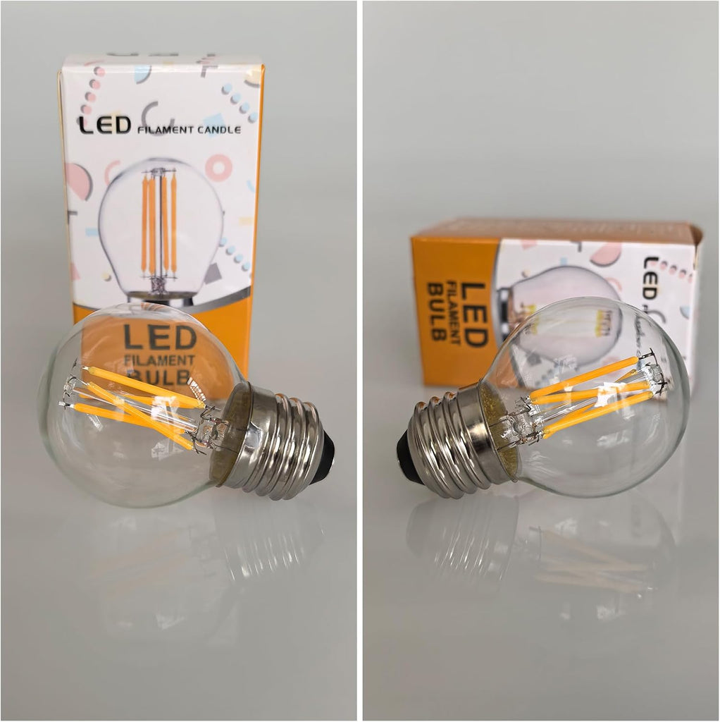 G16.5 E26 Dimmable LED Edison Bulb 4W 2700K Warm White 6-Pack