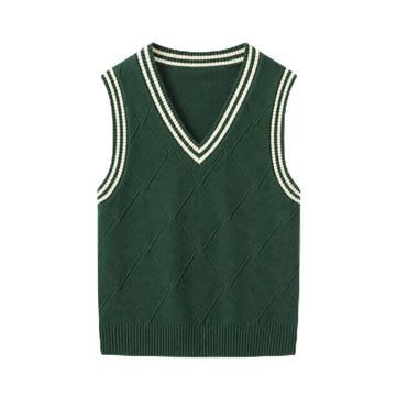 Little Boys School Uniform Knit Vest V-Neck Sweaters