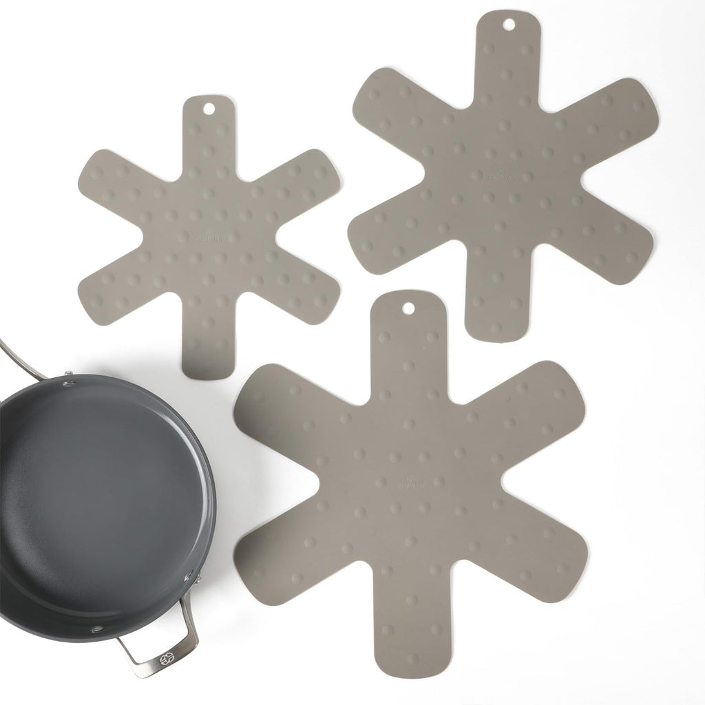Prime Trivet Set, 3-Piece Silicone Trivets, Pan Protectors, High-Heat Resistant Non-Slip Cookware Protectors - Set of 3