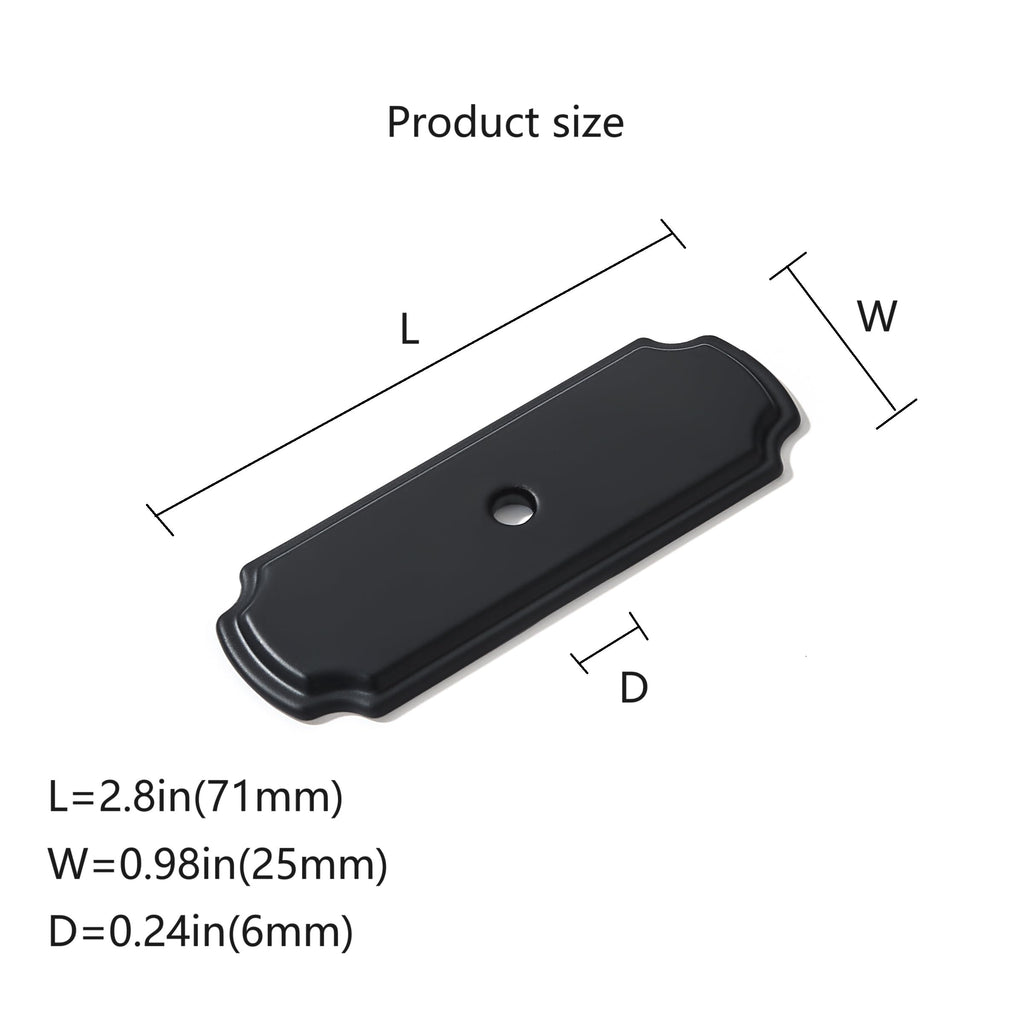10 Pack Backplate for Cabinet Knobs Matte Black Cabinet Hardware Knob Backplate/Back Plate