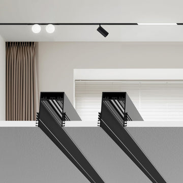 2 Pack 3.3FT Magnetic Track Rail, 24V Recessed Low Voltage Lighting