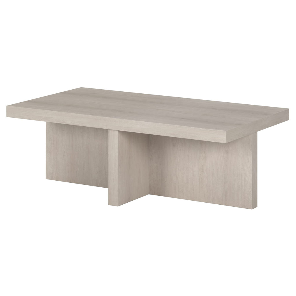 44" Scandinavian Coffee Table, Beech White