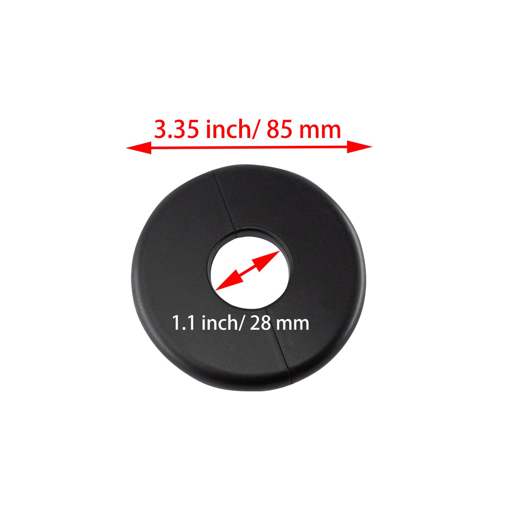 Wall Split Flange 26mm/1"Diameter, ABS Round Self-Adhesive Escutcheon Plate, Wall Hole Decoration Cover, Water Pipe