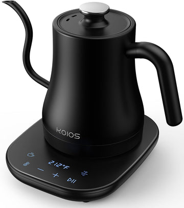 Gooseneck Electric Kettle, ±1°F Temp Control, Mute Mode, 4H Keep Warm | 0.8L Pour Over Kettle, 1200W Fast Heating