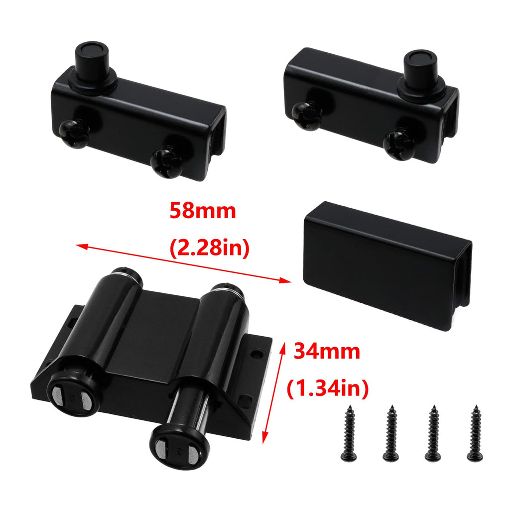Pivot Hinge+Double Head Magnetic Catch+Clamp for 5-6mm Glass Door