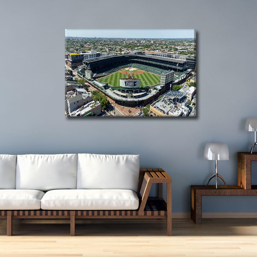Chicago Wrigley Field Wall Baseball Stadium Skyline Canvas Wall Decor USA Sports Modern Wall Pictures Artwork