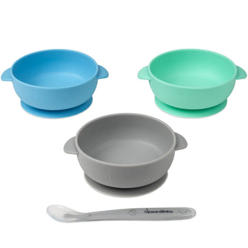 Silicone Baby Bowls with Suction, 4-Piece Set