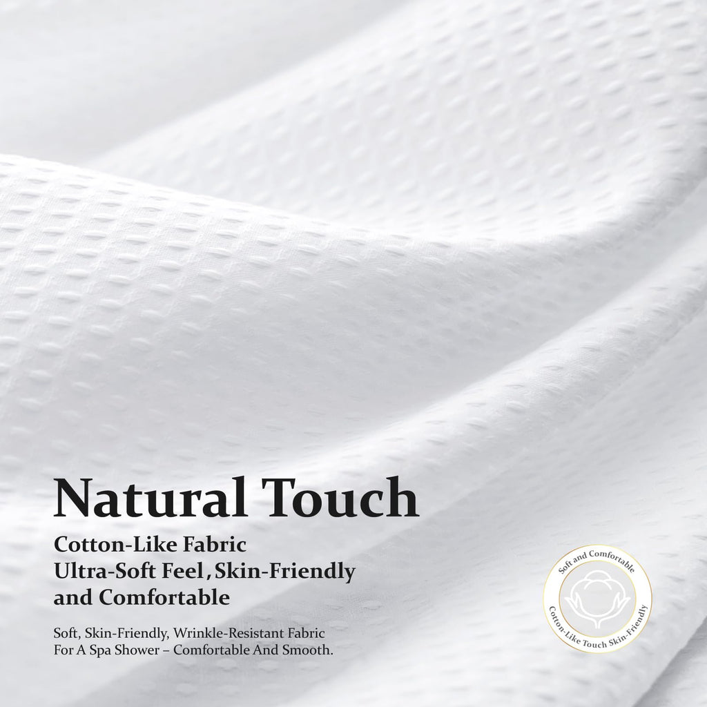 Stall Waffle Shower Curtain 256 GSM Heavy Fabric 54x78 White
