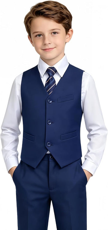 Boys Suit piece Kids Ring Bearer Wedding Vest Pants Formal Outfit