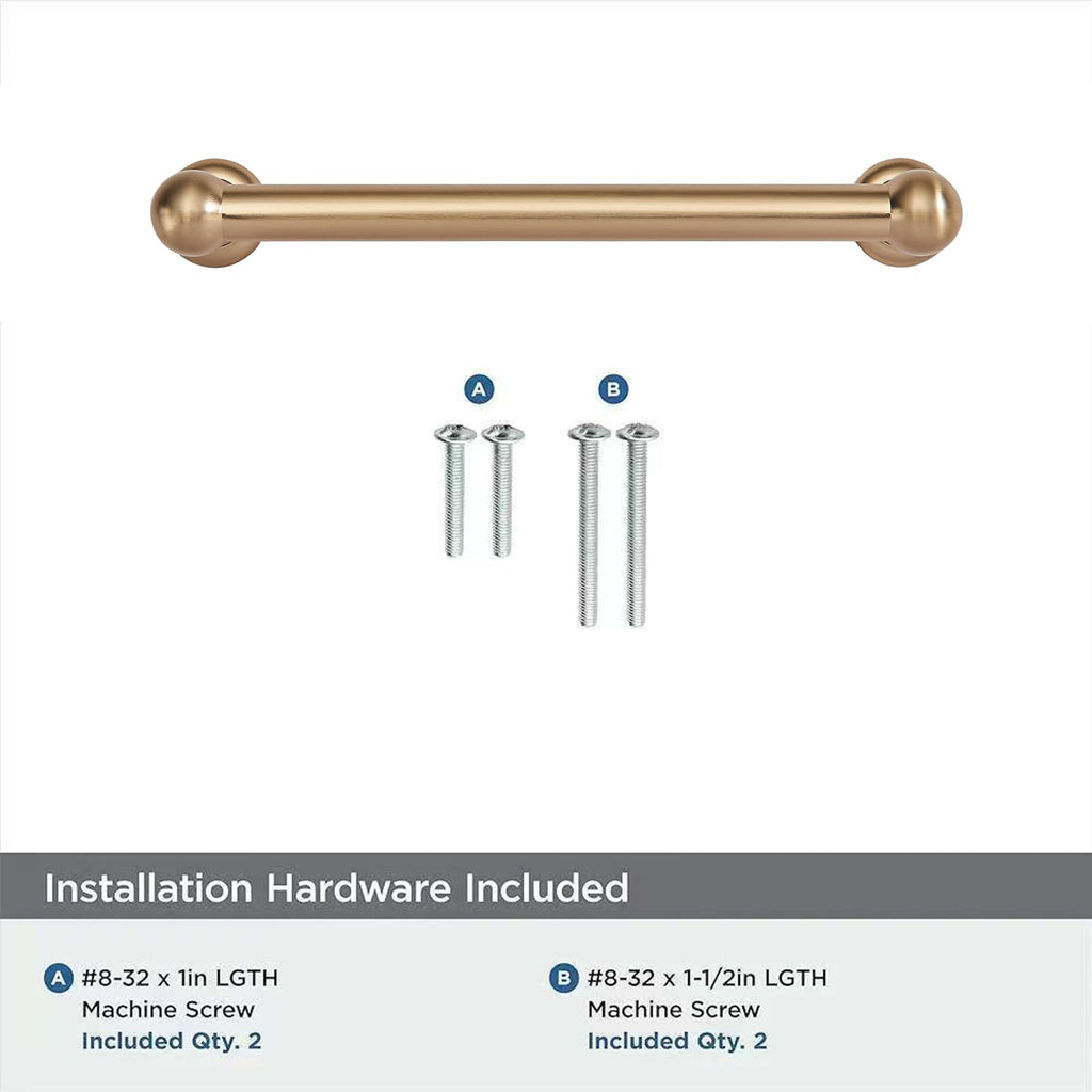 2 Pack 10 inch(256mm) Hole Center Champagne Bronze Cabinet Pulls Honey Brass Solid Heavy-Duty Champagne Brass Cabinet