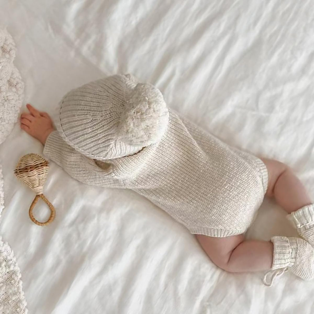 Infant Baby Sweater Romper Baby Girl Boy Knitted Pullover Fall Winter Clothes Baby Boy Girl Outfit Embroidery Clothes
