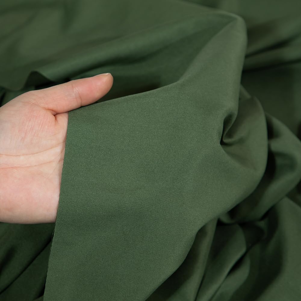 Dark Olive Green Microfiber Fabric by The Yard, 56" Wide, 1 Yard