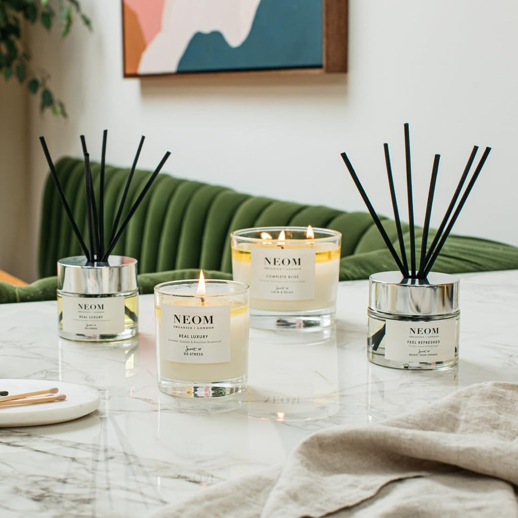 Complete Bliss Scented Candle, 1 Wick | Blush Rose, Lime & Black Pepper | Essential Oil Aromatherapy Candle | Scent