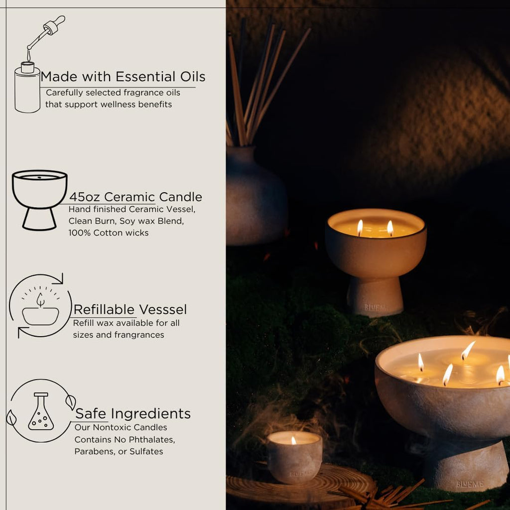 Wellness Candle Refill, Romance - Oakmoss & Sandalwood - 45 oz - Set of 45