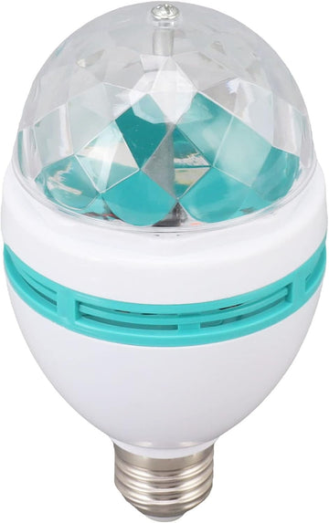 RGB Rotating Party Bulb, Color Changing Auto Rotate Strobe Effect Light for Party Bar ABS PC RGB E26 Base 3W 85 to