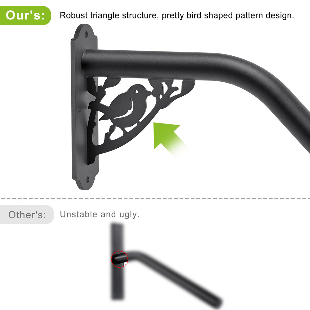 Fully Welded Staircase Handrail Iron Handrails for Outdoor Steps