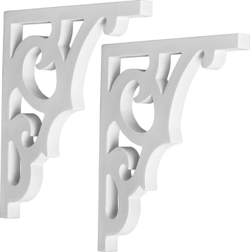 2 Pcs Unfinished Paintable Corbels, 7/8 W x 11 D x 12 Inch H