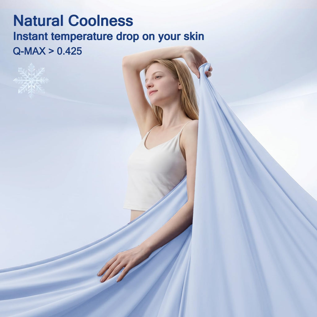 Cooling Comforter King Size for Hot Sleepers & Night Sweats, Luxury Lightweight Cooling Blanket, Soft Dual-Sided