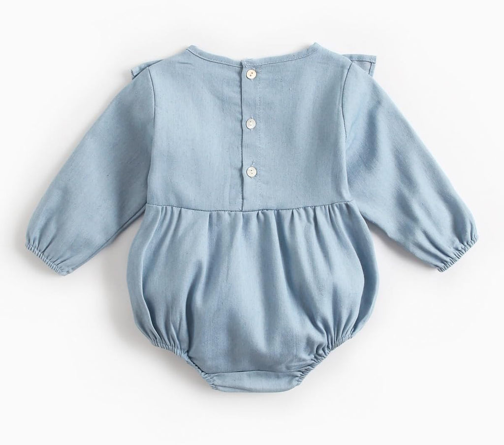 Baby Girl Romper, Long Sleeve Ruffle, 0