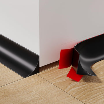 39.2' Flexible Quarter Round Molding, Peel and Stick Shoe Molding Baseboard,Selfadhesive Corner Trim for Wall Floor