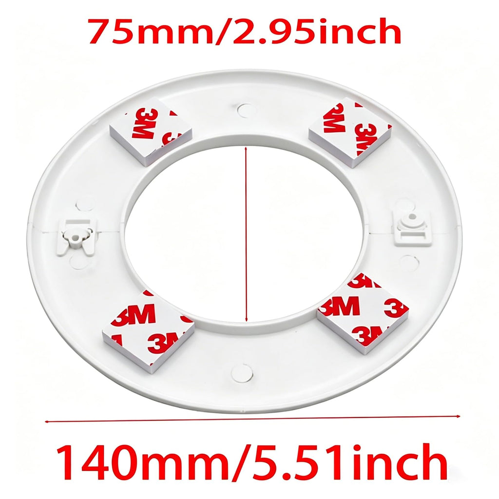 2 Pack Wall Split Flange ABS Round Escutcheon Plate for 3.0"/ 76mm Diameter Pipe Faucet Decoration Accessories (White)