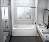 VTAM6031R21B 60-Inch Anti-Skid Acrylic 3-Wall Alcove Tub with Right Hand Drain Hole, White