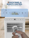 8,000 BTU Portable Air Conditioner, 3-in-1 Portable AC Unit with Cool, Dehumidifier & Fan Modes