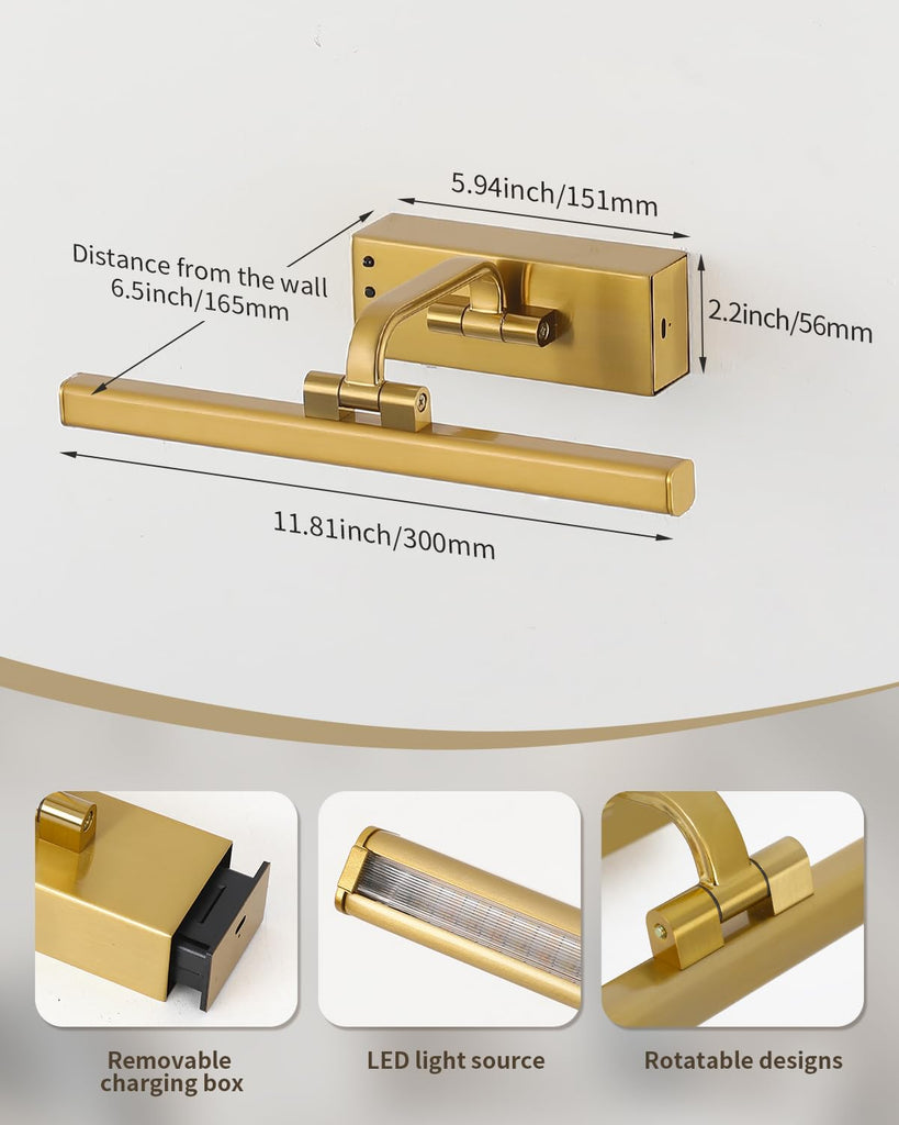 Battery Operated Picture Light for Wall, LED Art Light