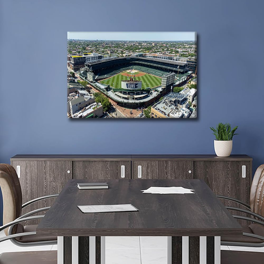 Chicago Wrigley Field Wall Baseball Stadium Skyline Canvas Wall Decor USA Sports Modern Wall Pictures Artwork