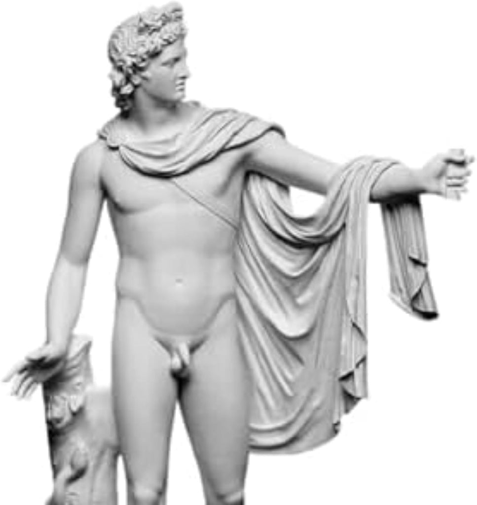 Apollo Belvedere White Alabaster Statue God of Light Sculpture Handmade 30cm / 11.81"