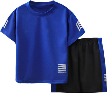 Toddler Boys Clothes Mesh Athletic Summer Short Sleeve T-Shirt and Shorts Kids Outfit Set
